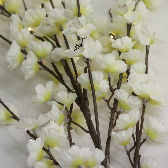 Bethlehem Lights Illuminated Decorative Branches Ivory Blossom Spring - Set of 2 - Picture 8 of 10